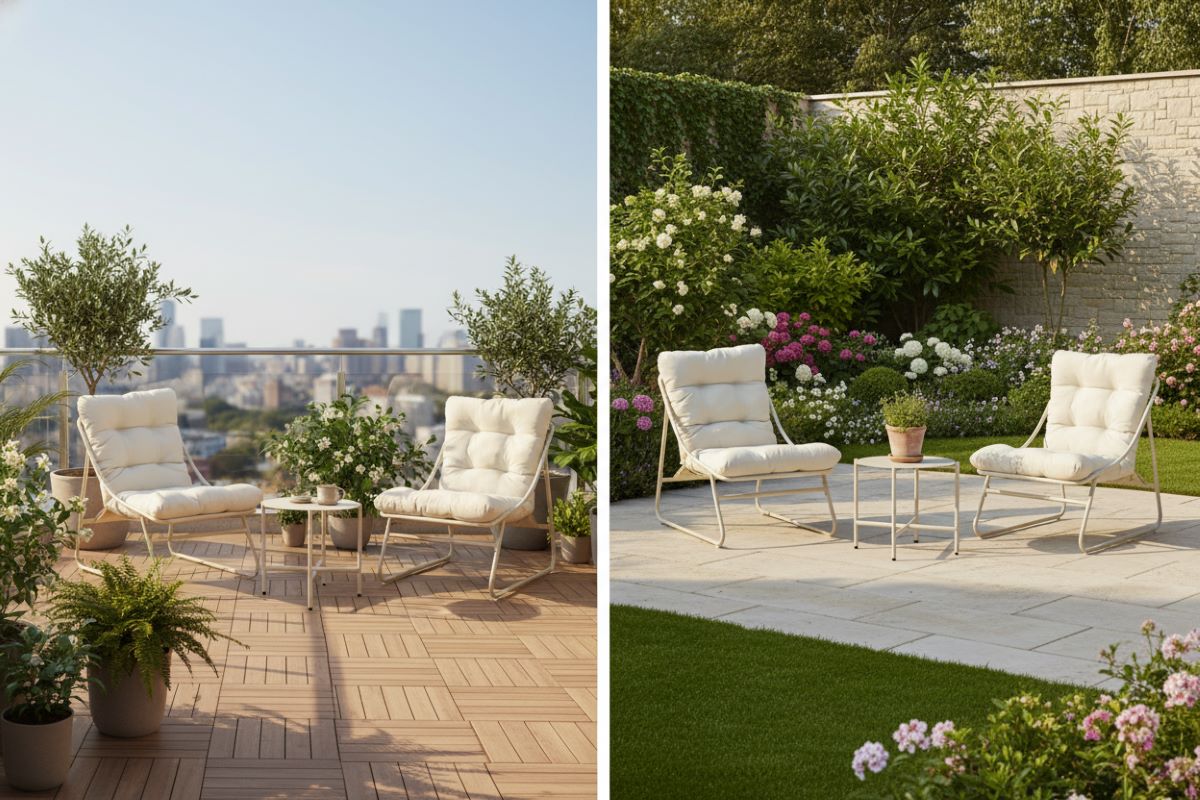 Progarden Zahradní sestava umělý ratan TRINACRIA stolek + 2 křesla + 2x polstry antracit FINAL 1